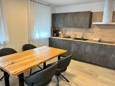 Küche/Küchenzeile in der Unterkunft Stadtquartier Wittichenau mit Sauna