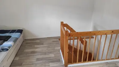 Ein Bett oder Betten in einem Zimmer der Unterkunft Ferienhaus Senft