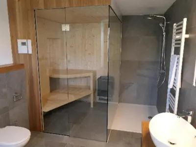 Ein Badezimmer in der Unterkunft Fewo Gartenidylle