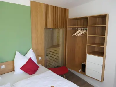 Ein Bett oder Betten in einem Zimmer der Unterkunft Fewo Gartenidylle