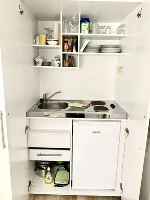 Küche/Küchenzeile in der Unterkunft Kuckuckswinkel- Ferienwohnung Lilian
