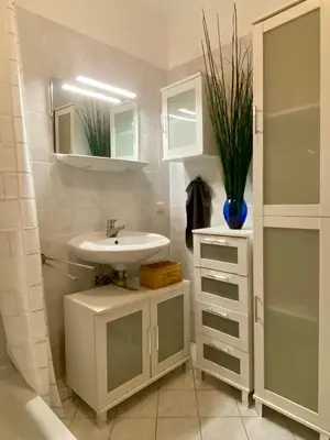 Ein Badezimmer in der Unterkunft Apartment Casa Heideweg mit TG direkt an der Heide