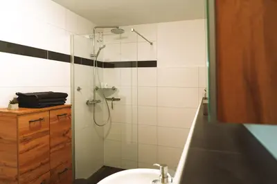 Ein Badezimmer in der Unterkunft Apartment Haus Inge