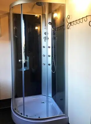 Ein Badezimmer in der Unterkunft Wachstube