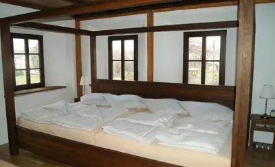 Ein Bett oder Betten in einem Zimmer der Unterkunft Laternenstube