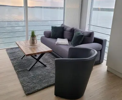 Ein Sitzbereich in der Unterkunft Ferienwohnung 