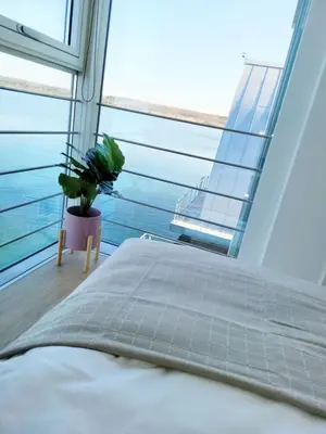 Ein Bett oder Betten in einem Zimmer der Unterkunft Ferienwohnung 
