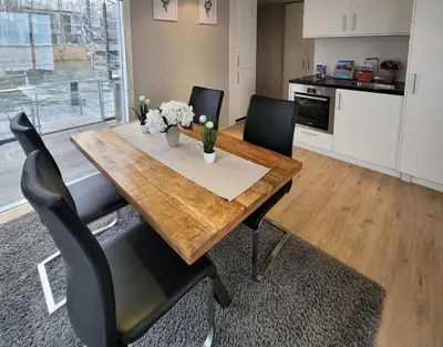 Küche/Küchenzeile in der Unterkunft Ferienwohnung 