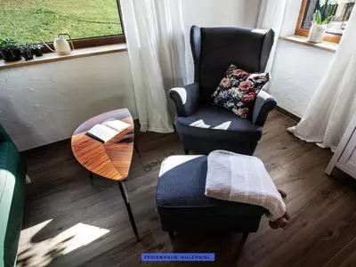 Ein Sitzbereich in der Unterkunft Ferienhäuser Seiffen