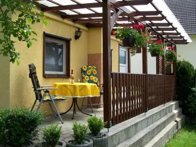 Ein Garten an der Unterkunft Ferienwohnung Böhme