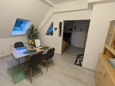 TV/Unterhaltungsangebot in der Unterkunft Waldblickwohnung mit Gartensauna und Kamin