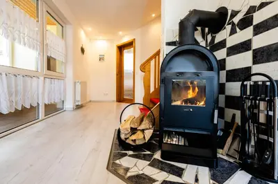 Grundriss der Unterkunft Waldblickwohnung mit Gartensauna und Kamin