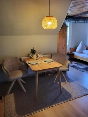 Ein Bett oder Betten in einem Zimmer der Unterkunft Ferienwohnung Augustusburg