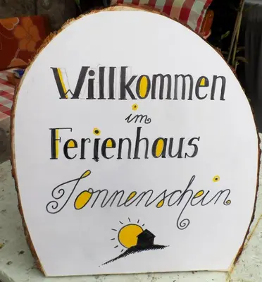 Ein Zertifikat, Auszeichnung, Logo oder anderes Dokument, das in der Unterkunft Ferienhaus Sonnenschein ausgestellt ist