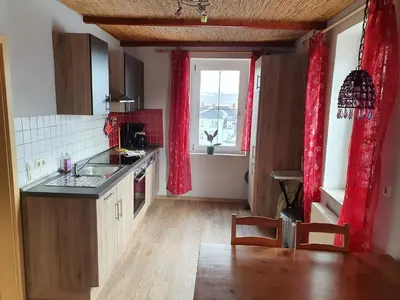 Küche/Küchenzeile in der Unterkunft Apartment mit Balkon