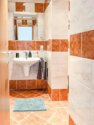 Ein Badezimmer in der Unterkunft Zentrum, 2R, Balkon, WiFi, 4P, modern, ruhig