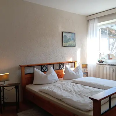 Ein Bett oder Betten in einem Zimmer der Unterkunft Roter Milan