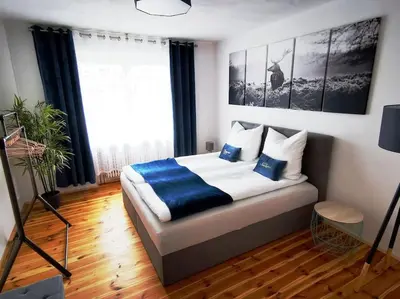 Ein Bett oder Betten in einem Zimmer der Unterkunft Auszeit im Seenland