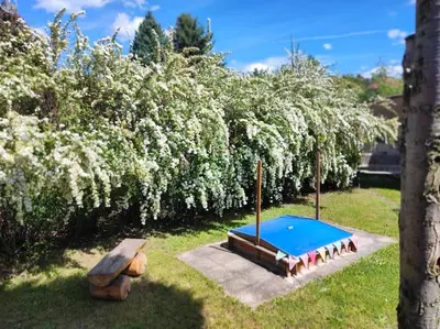 Ein Garten an der Unterkunft Auszeit im Seenland