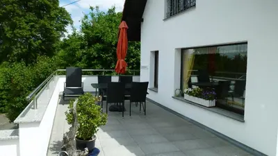 Ein Balkon oder eine Terrasse in der Unterkunft Ferienwohnung Frenzel