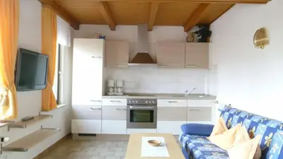 Küche/Küchenzeile in der Unterkunft Ferienwohnung Frenzel
