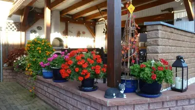 Ein Garten an der Unterkunft Ferienwohnung Frenzel