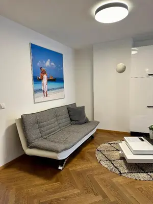 Ein Sitzbereich in der Unterkunft Exklusives Apartment mit einmaligem Blick zur Frauenkirche - Parkplatz kostenfrei