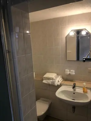 Ein Badezimmer in der Unterkunft Pension Haus Ruth - Gartenhaus