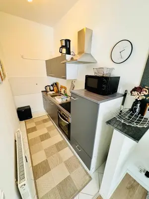 Küche/Küchenzeile in der Unterkunft Ferienwohnung Jurga