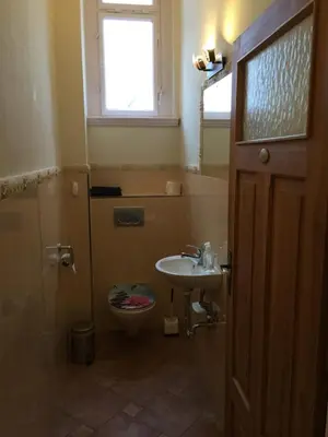 Ein Badezimmer in der Unterkunft Monteur-Zimmer Dresden, Bad-Miniküche, 24-7 Self Check In