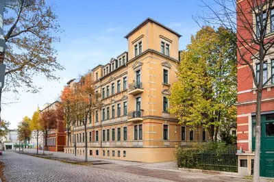 Das Gebäude in dem sich die Ferienwohnung befindet