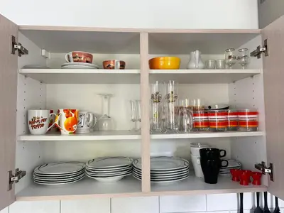Küche/Küchenzeile in der Unterkunft außergewöhnliches Apartment - nur 15 min bis Dresden