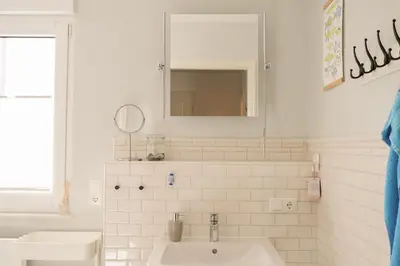 Ein Badezimmer in der Unterkunft Haus Hummel