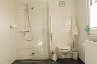 Ein Badezimmer in der Unterkunft Haus Hummel