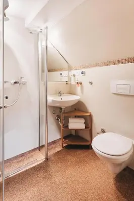 Ein Badezimmer in der Unterkunft Laasenhof