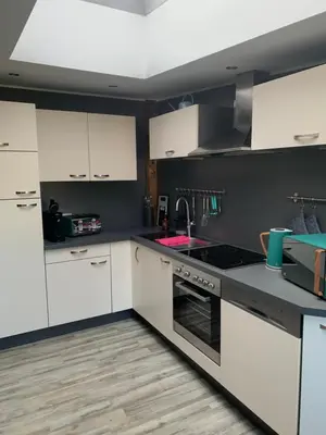 Küche/Küchenzeile in der Unterkunft Ferienwohnung Thiele in Rosswein