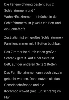 Grundriss der Unterkunft Ferienwohnung Monteurzimmer