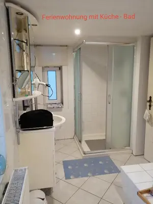 Ein Badezimmer in der Unterkunft Ferienwohnung Monteurzimmer