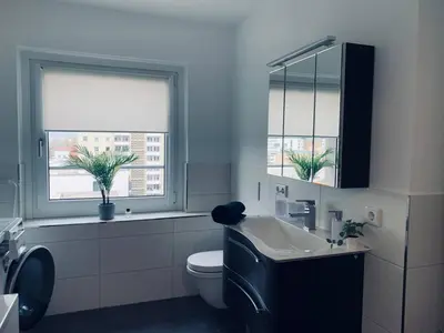 Ein Badezimmer in der Unterkunft Apartment mit Penthouse Charakter in Dresden
