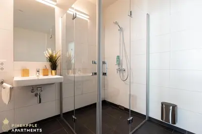 Ein Badezimmer in der Unterkunft PINEAPPLE APARTMENTS - Altstadt V - 112qm - 1x free parking
