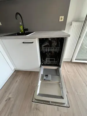 Küche/Küchenzeile in der Unterkunft Neue 45 QM Eigentumswohnung, Balkon, Tiefgarage