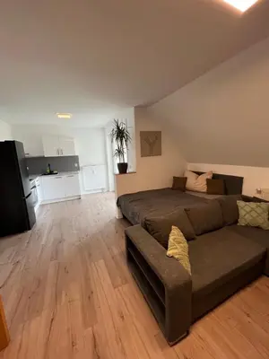 Ein Sitzbereich in der Unterkunft Neue 45 QM Eigentumswohnung, Balkon, Tiefgarage