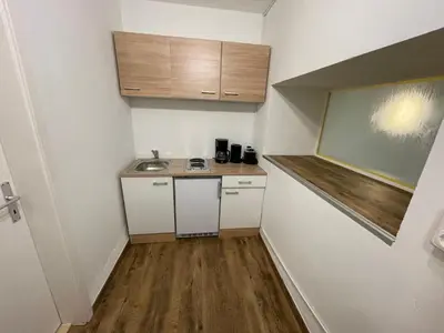 Küche/Küchenzeile in der Unterkunft Apartments Strehlen