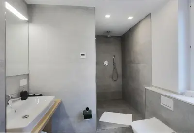Ein Badezimmer in der Unterkunft Haus Welzel
