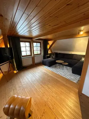 Ein Sitzbereich in der Unterkunft Ferienhaus 