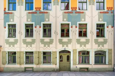 Das Gebäude in dem sich die Ferienwohnung befindet