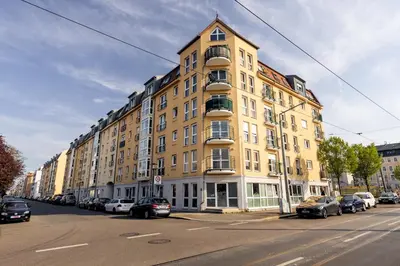 Das Gebäude in dem sich die Ferienwohnung befindet