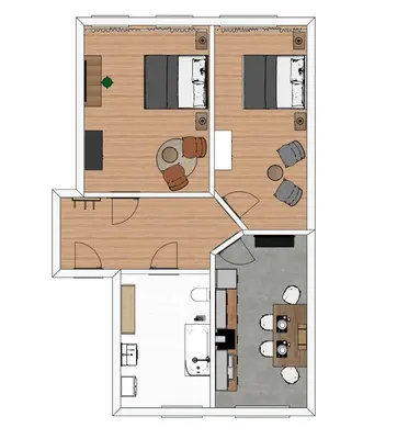 Grundriss der Unterkunft cozy Apartment -Kerner- in Meißen mit MagentaPlus
