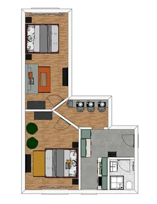Grundriss der Unterkunft cozy Apartment -Traminer- mit MagentaPlus