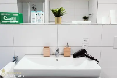 Ein Badezimmer in der Unterkunft PINEAPPLE APARTMENTS - Altstadt IV - 91qm - 1x free parking